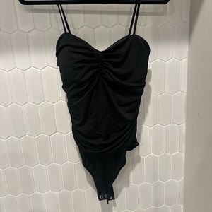 Express Black Ruched Chemise